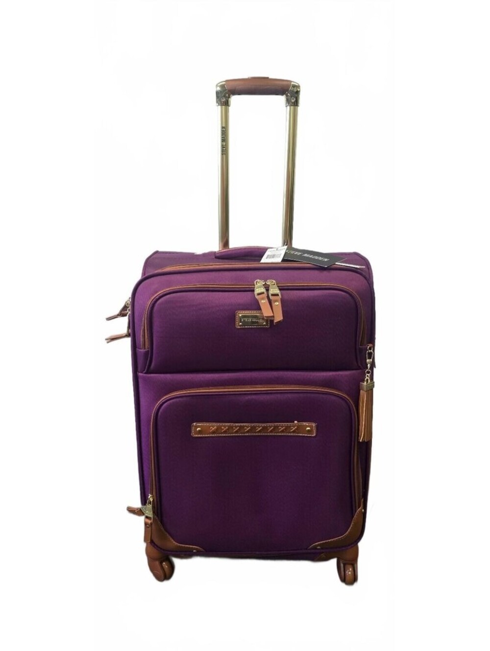Steve Madden Purple Rolling Suitcase with Telescopic Handle 24"